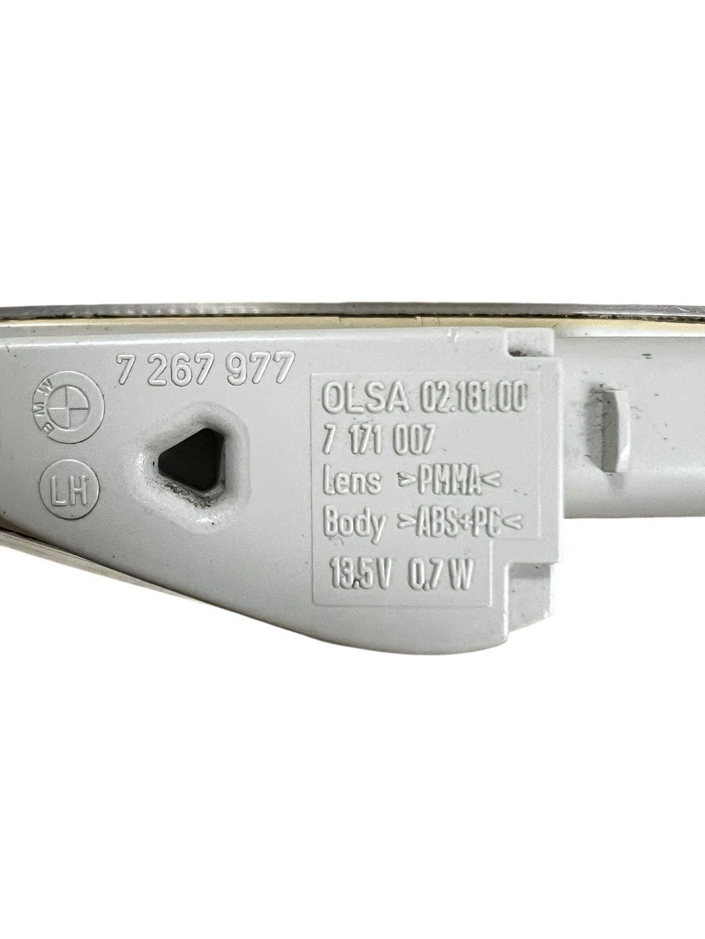 07-2013 BMW X5 FRONT LEFT FENDER TURN SIGNAL LIGHT LAMP 7267977 OEM