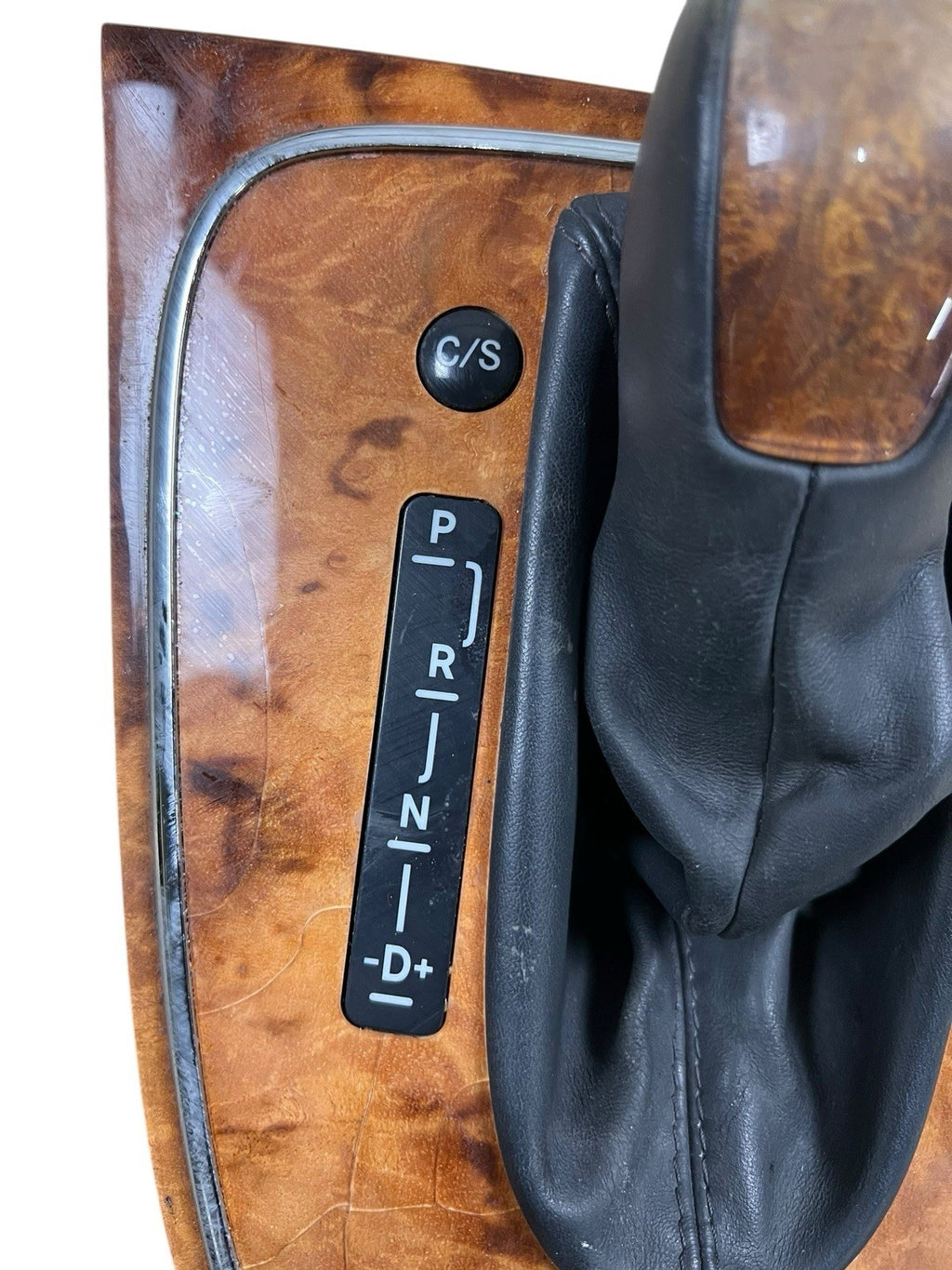 03-06 E350 W211 E320  Mercedes Benz Shifter Knob Cover Bezel Trim Selector Wood