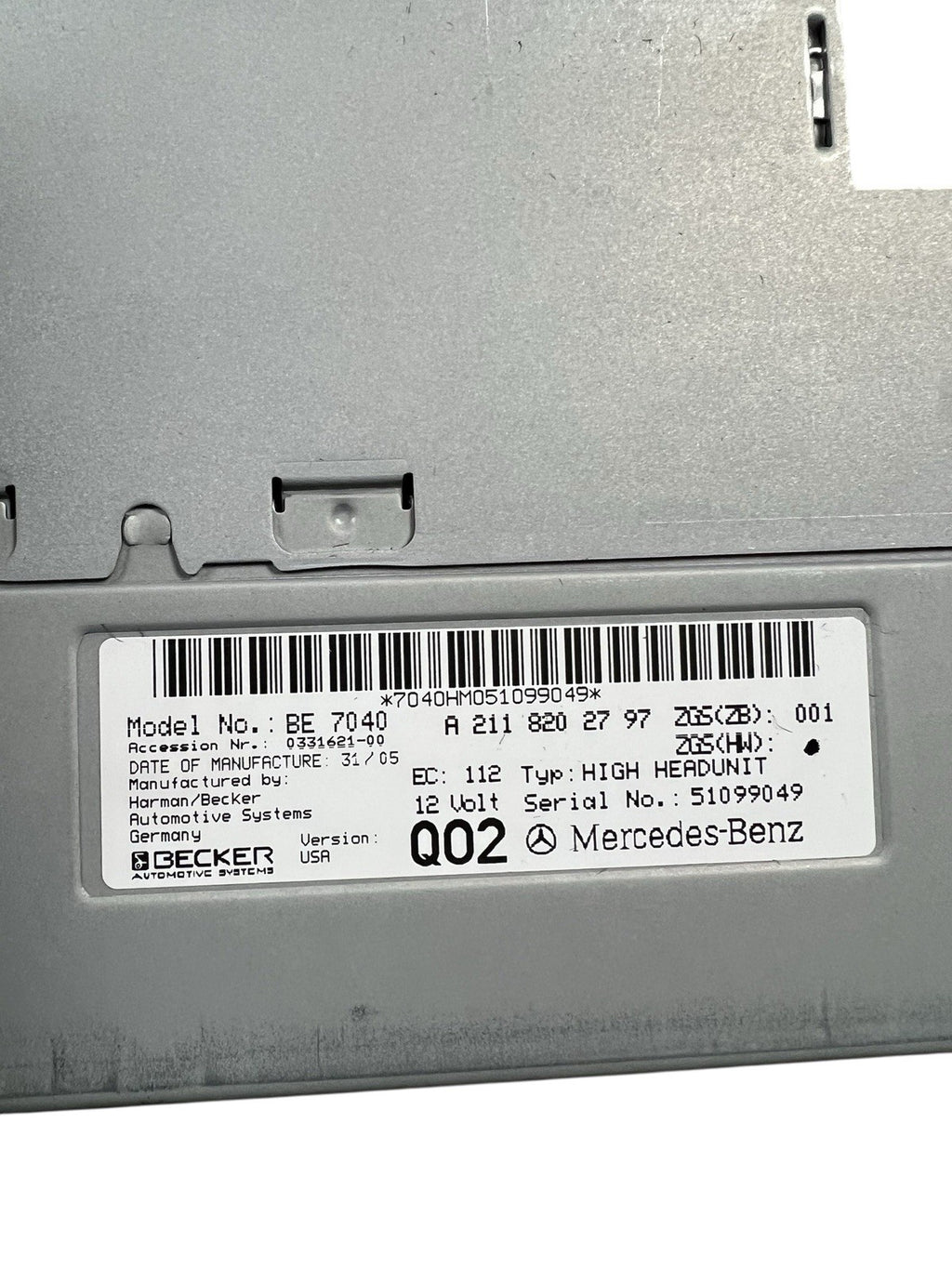 03-08 Mercedes W211 E350 CLS500 E550 Command Head Unit Navigation Radio CD OEM