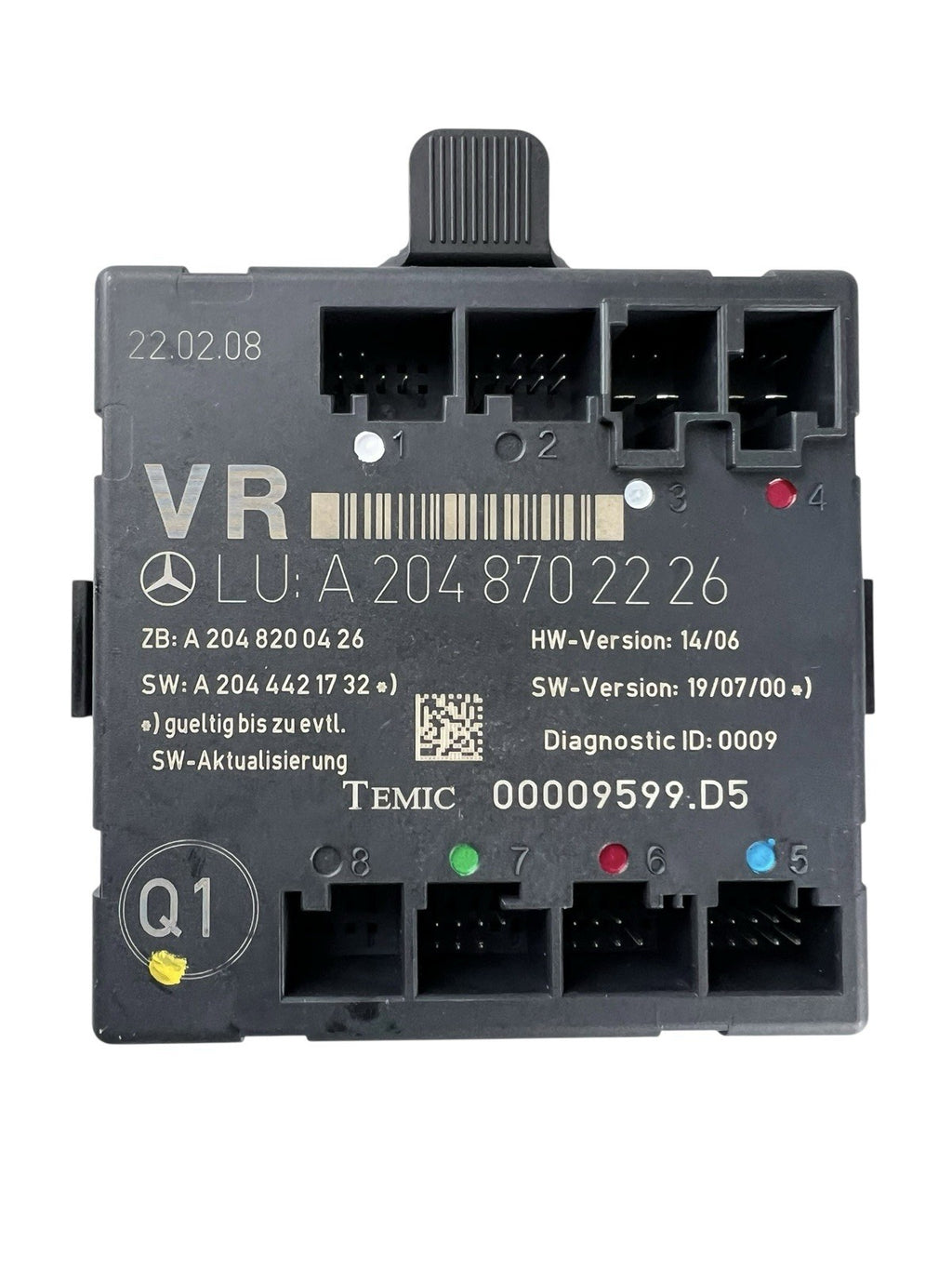 ✅08-14 Mercedes C350 Front Right Door Control Module A2048702226 OEM A2048702226