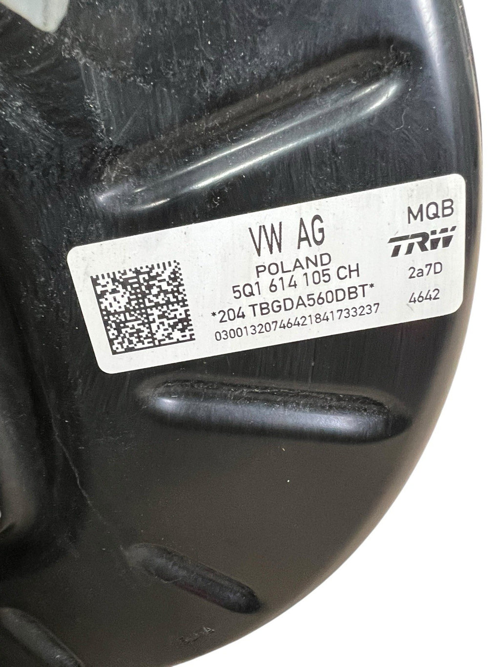 2015-2020 AUDI A3 QUATTRO VACUUM BRAKE BOOSTER MASTER CYLINDER W RESERVOIR OEM