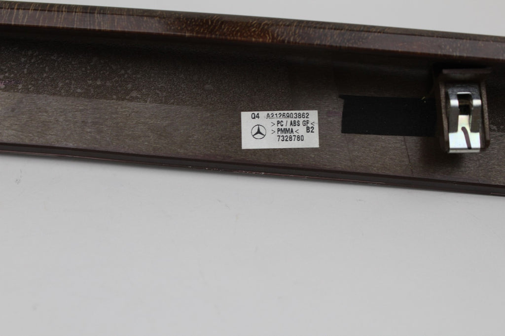 2010-16 MERCEDES E350 LEFT CENTER CONSOLE TRIM STRIP WOOD OEM A2126903862