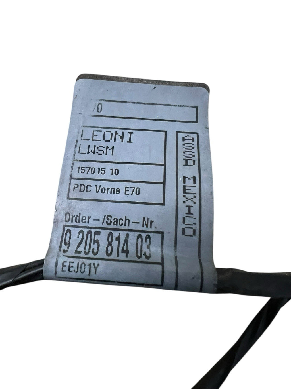 2007-2011 BMW X5 Front Bumper Parking Sensor Wire Harness,  OEM 15701510