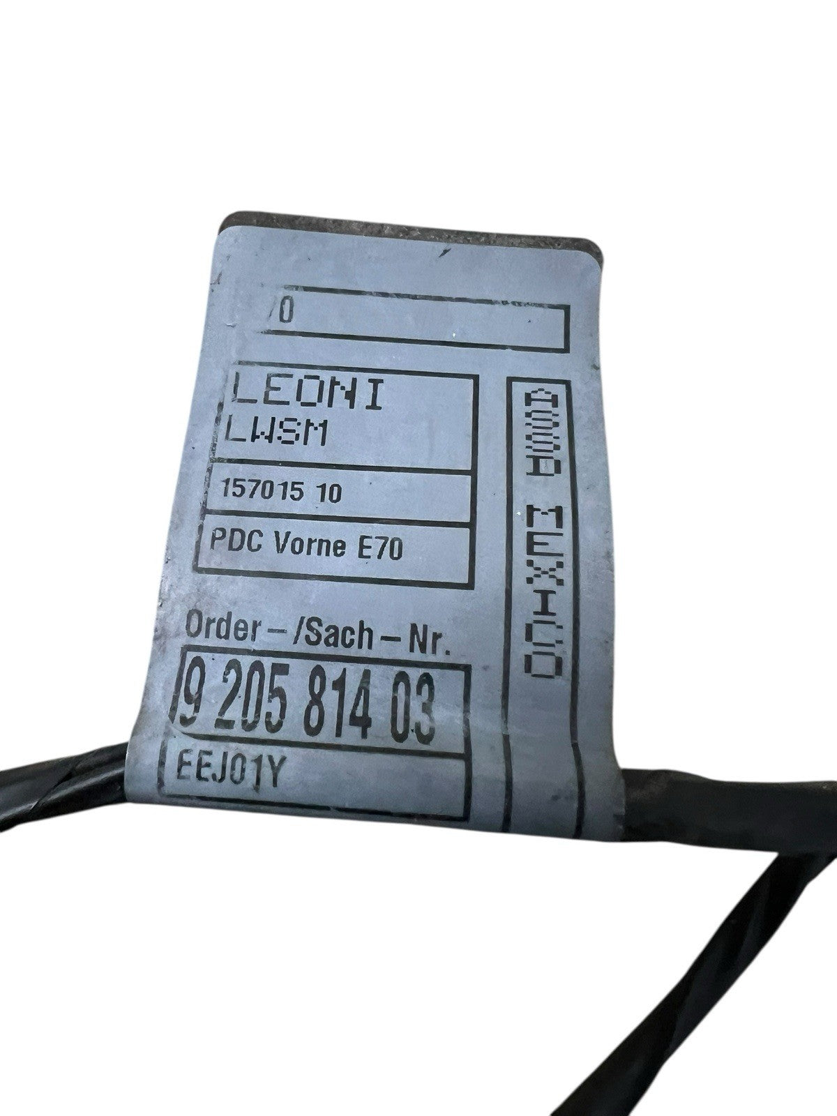 2007-2011 BMW X5 Front Bumper Parking Sensor Wire Harness,  OEM 15701510