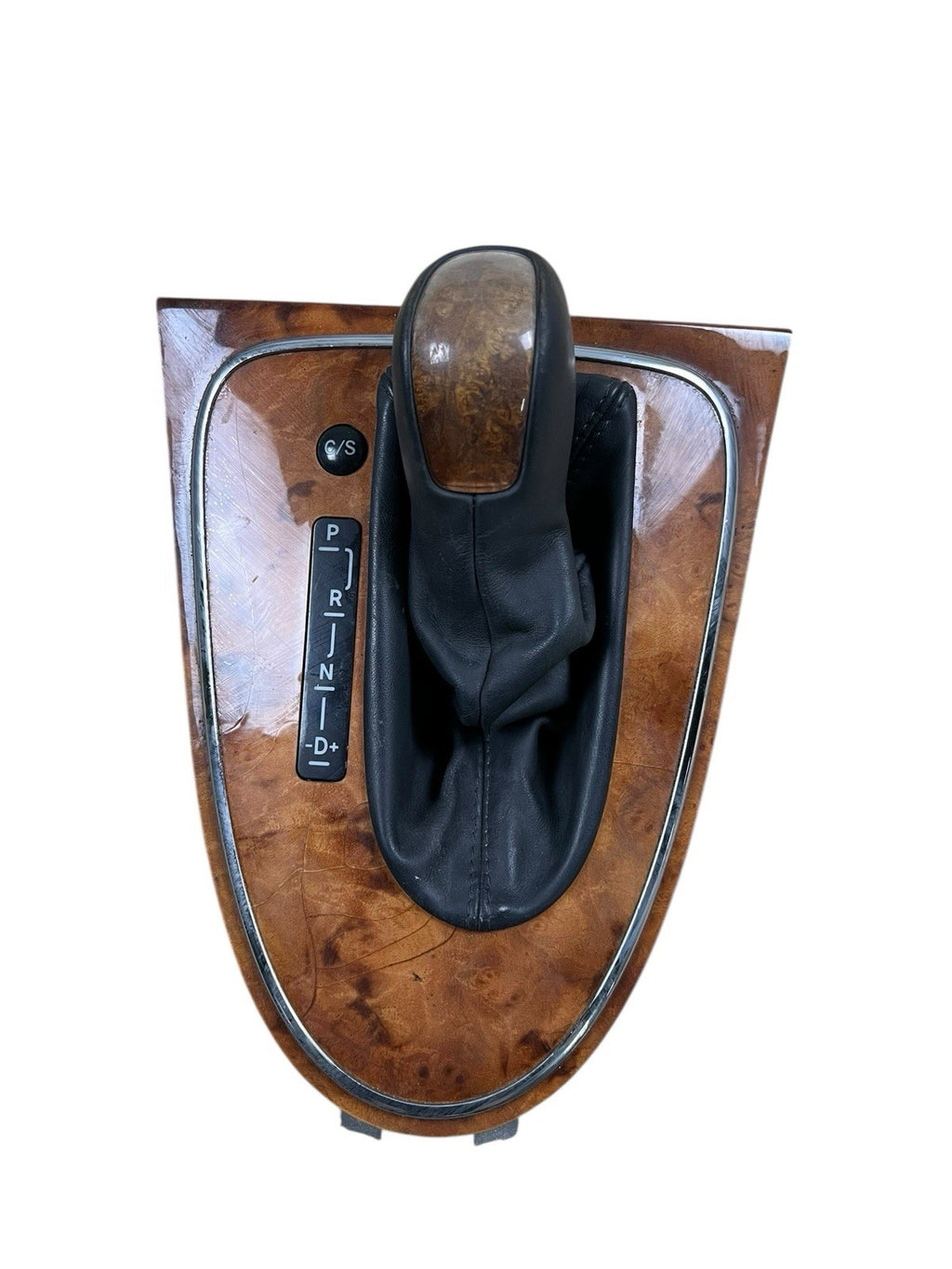 03-06 E350 W211 E320  Mercedes Benz Shifter Knob Cover Bezel Trim Selector Wood