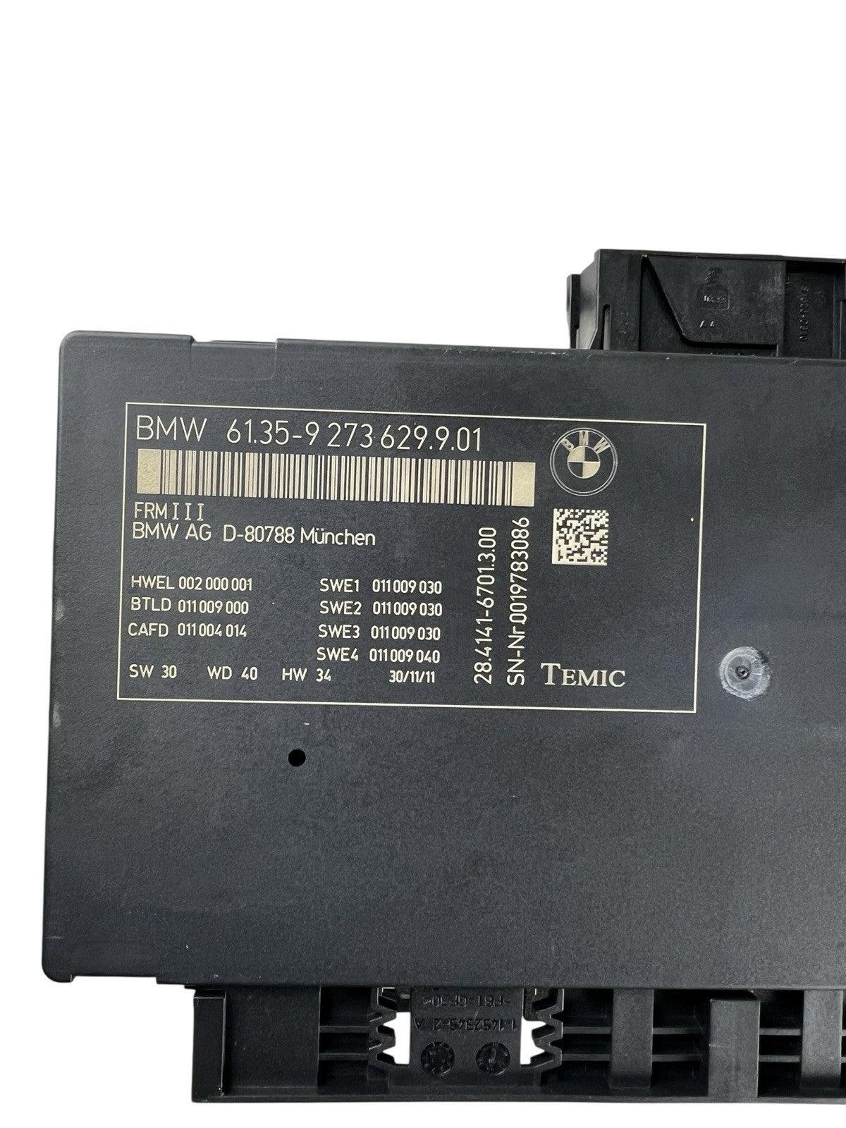 2012-2018 BMW 528I Footwell Light Control Module 9273629901 OEM