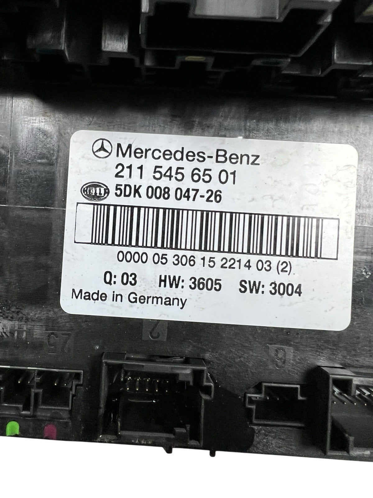 2003-11 MERCEDES E350  REAR SAM FUSE BOX RELAY CONTROL MODULE OEM 2115456501