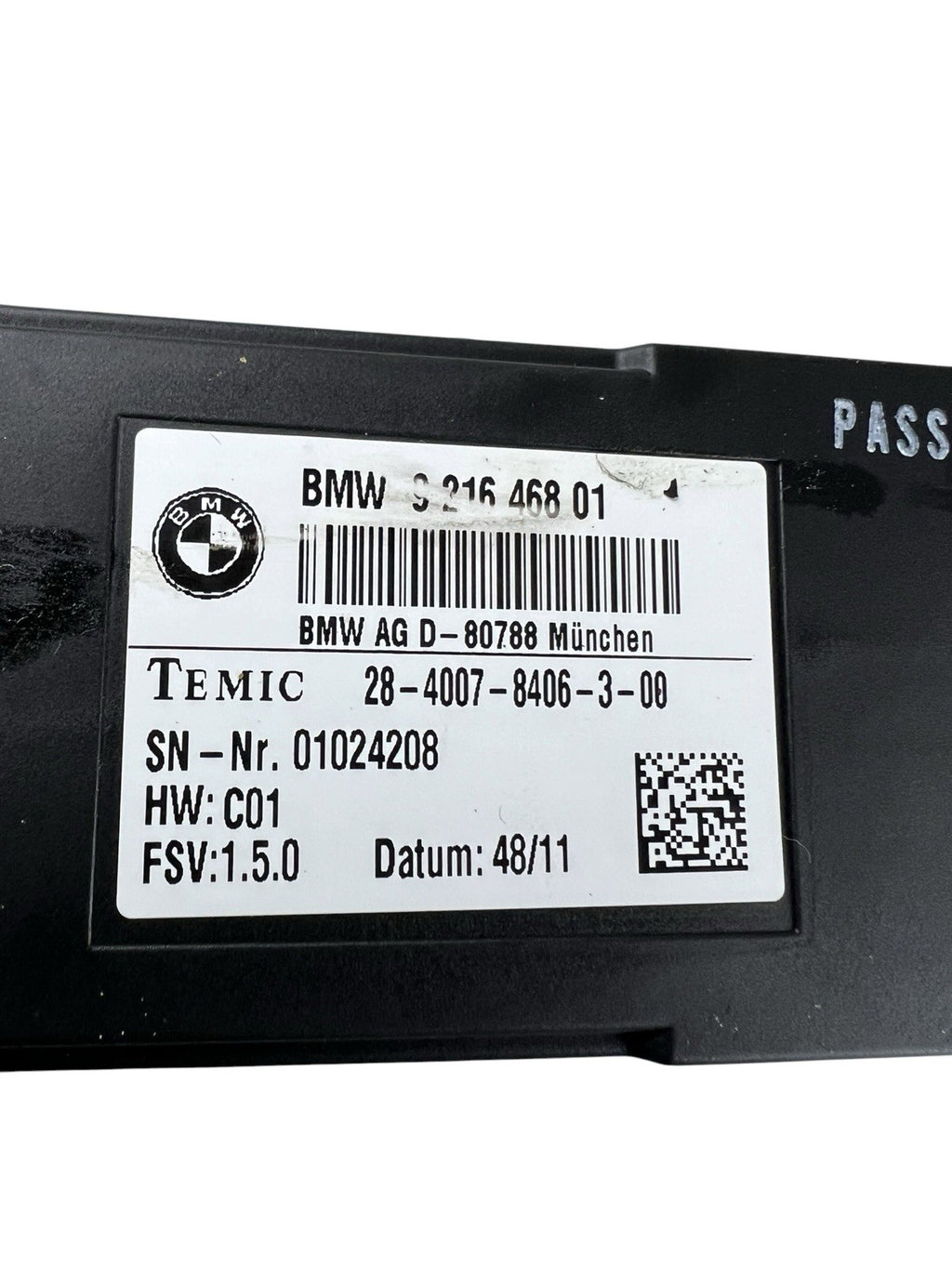 ✅2012  BMW 528i Seat Control Module Oem 9216468