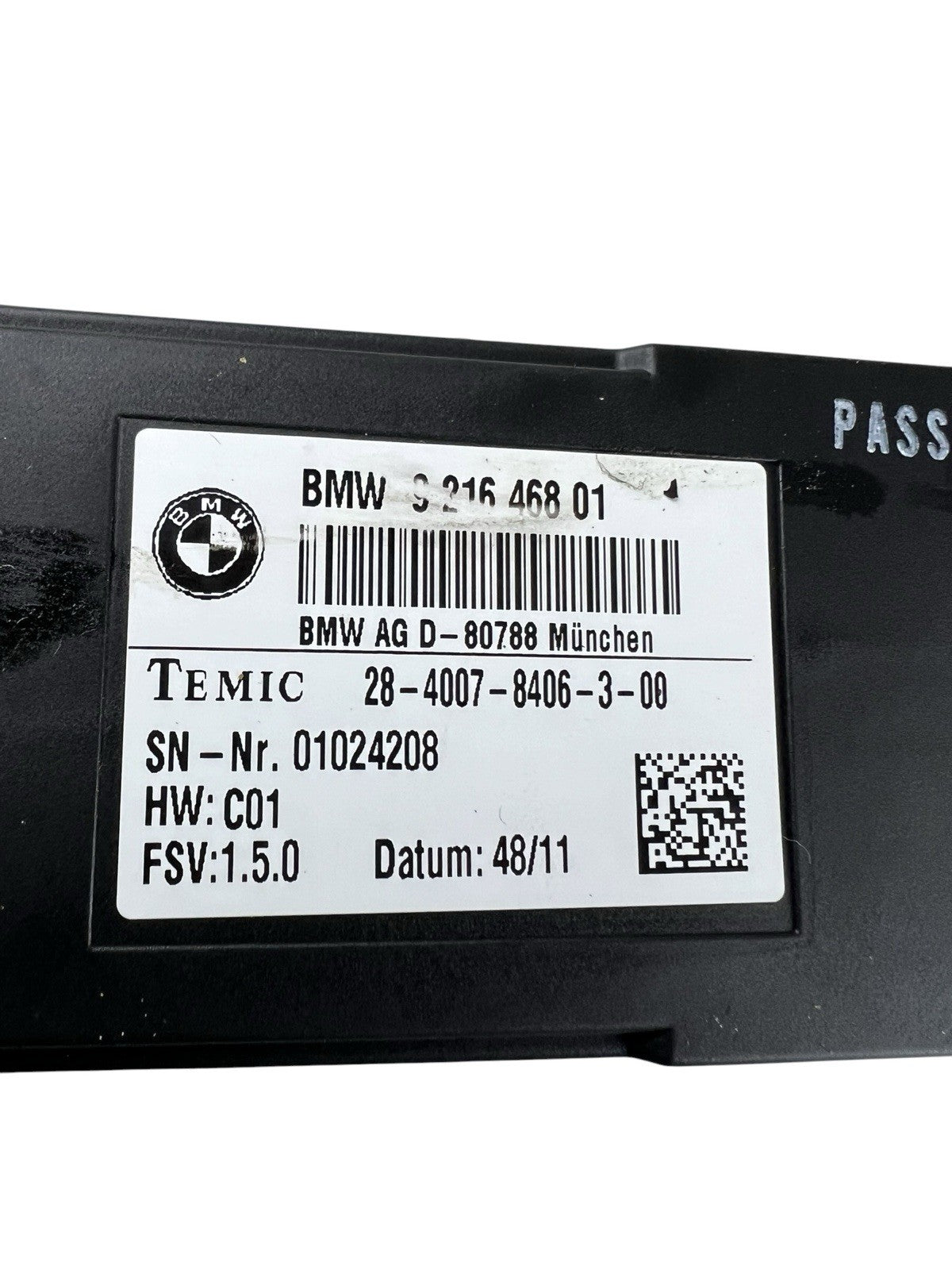 ✅2012  BMW 528i Seat Control Module Oem 9216468