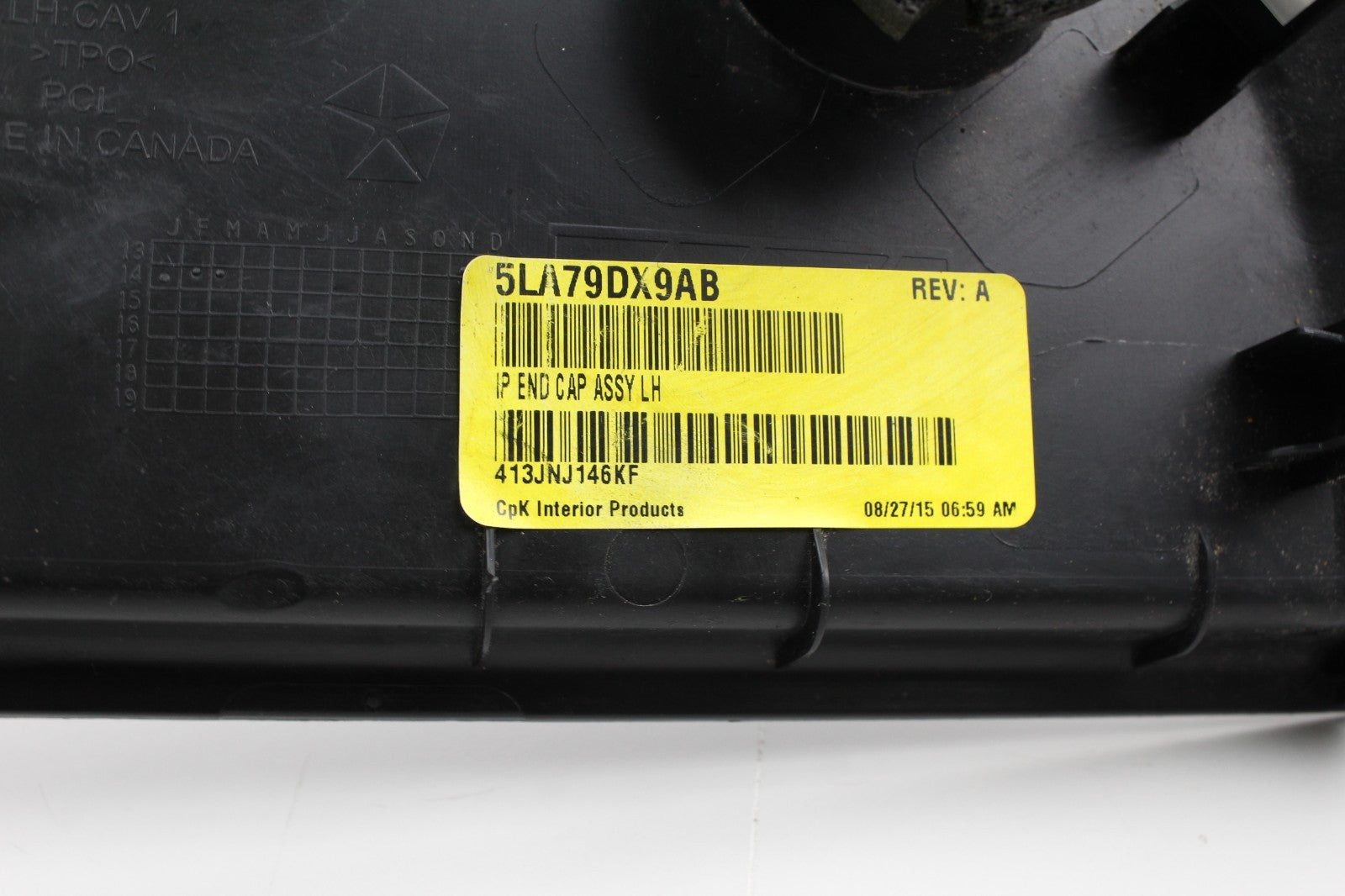 2015-23 DODGE CHALLENGER DASH LEFT END CAP TRIM COVER OEM 5LA79DX9AB