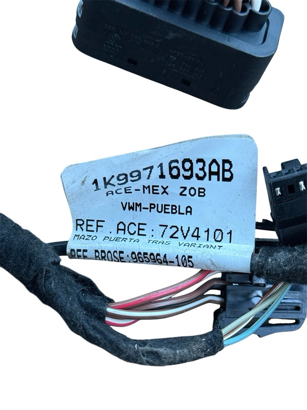 2010-2014 VE Jetta Rear Left Door  Wire Harness OEM 1K9971693AB