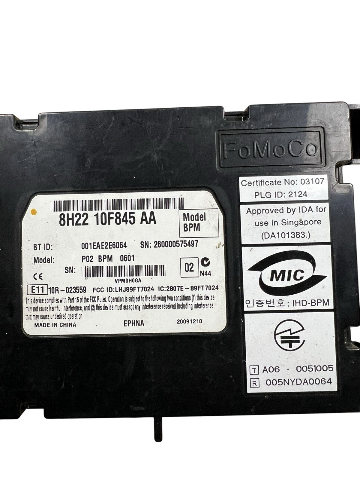 06-13 Range Rover Bluetooth Control Module Computer Unit 8H2210F845AA OEM