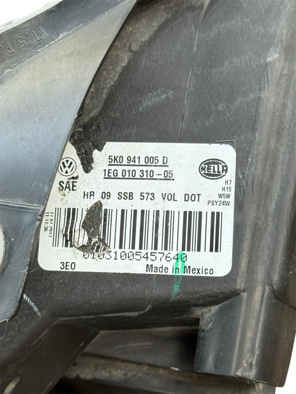 2010-2014 Volkswagen Jetta Headlight  Driver side OEM 5K0 941 005 D