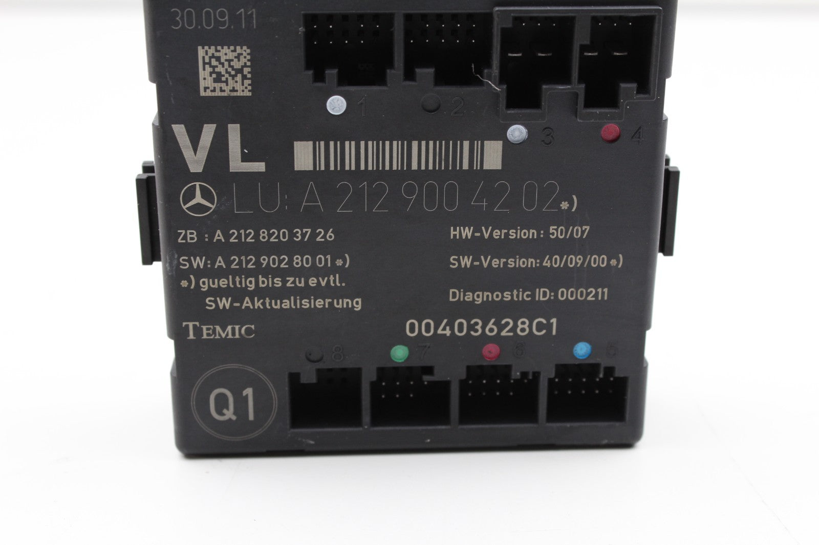 2010 MERCEDES E350 FRONT LEFT DOOR CONTROL MODULE OEM A2129004202