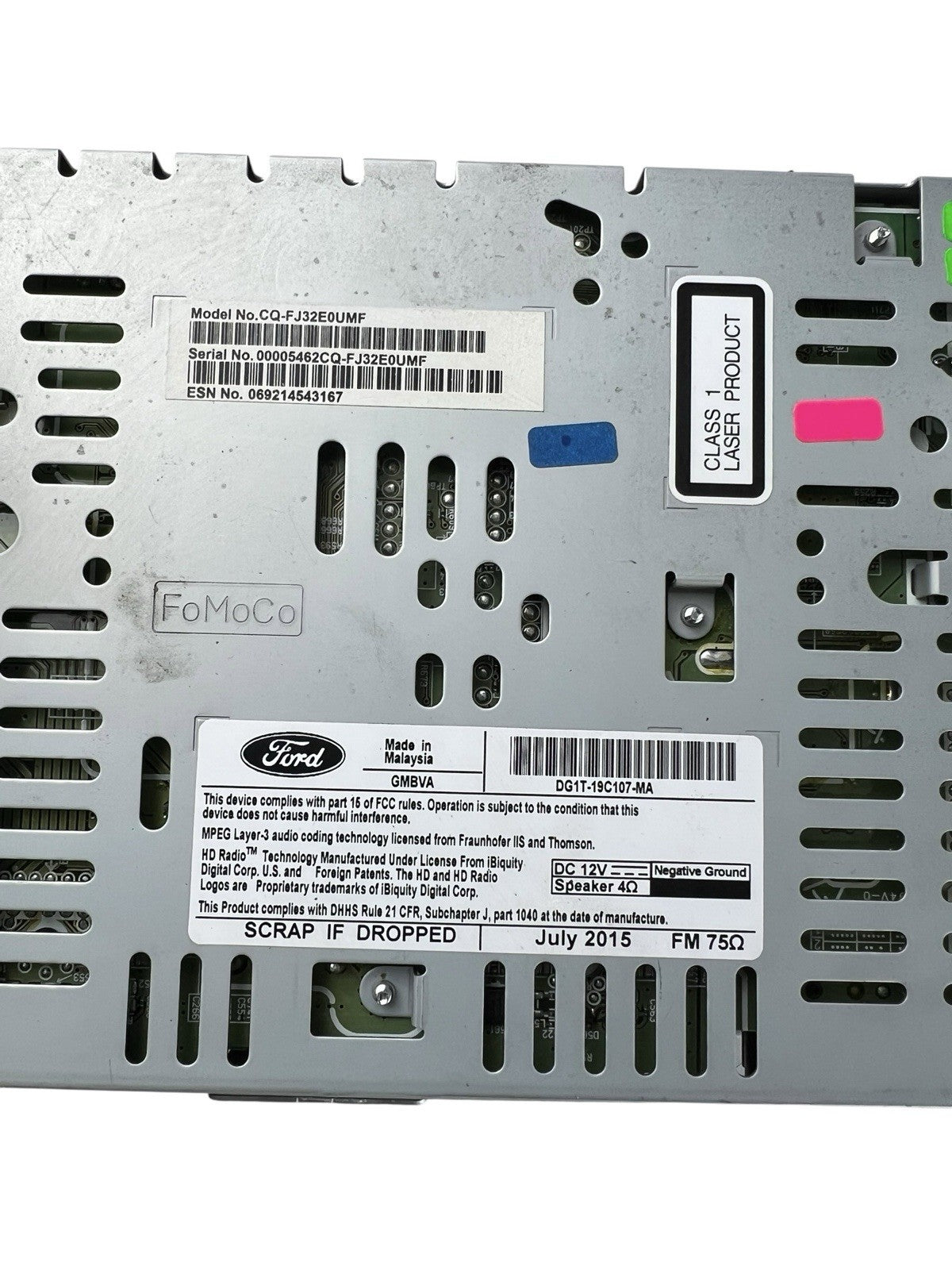 ✅2015 Ford Taurus AM FM Radio Receiver Single Disc CDMP3 Player OEM DG1T19C107MA