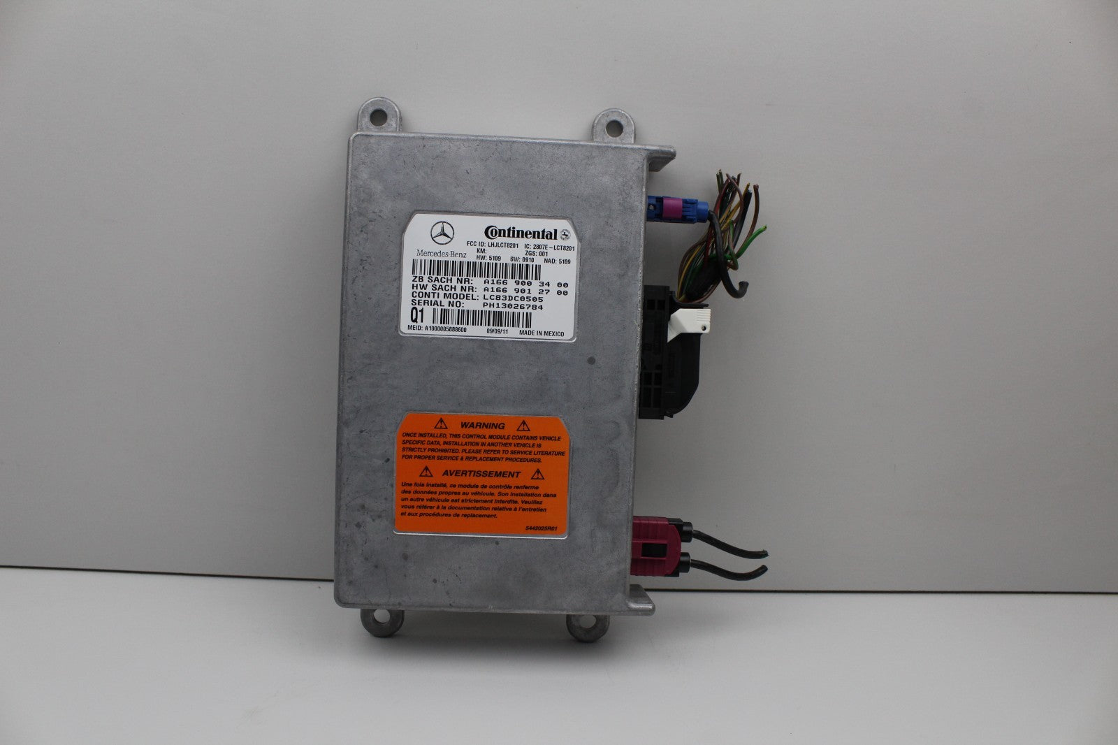2005-14 MERCEDES E350 CONTROLL MODULE UNIT OEM A1669003400