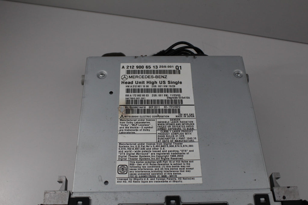 2010-13 MERCEDES E350 COMMAND NAV/RADIO CONTROL UNIT OEM A2129006513 