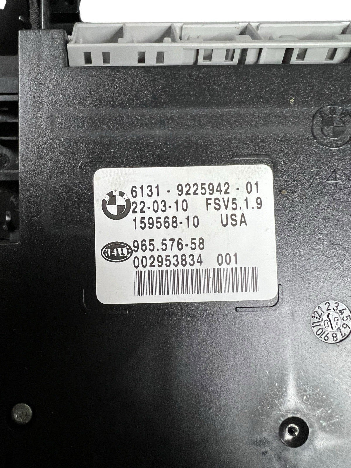 07-13 BMW X5 FRONT OVERHEAD SWITCH UNIT ROOF DOME MAP LIGHT PANEL OEM 15956810