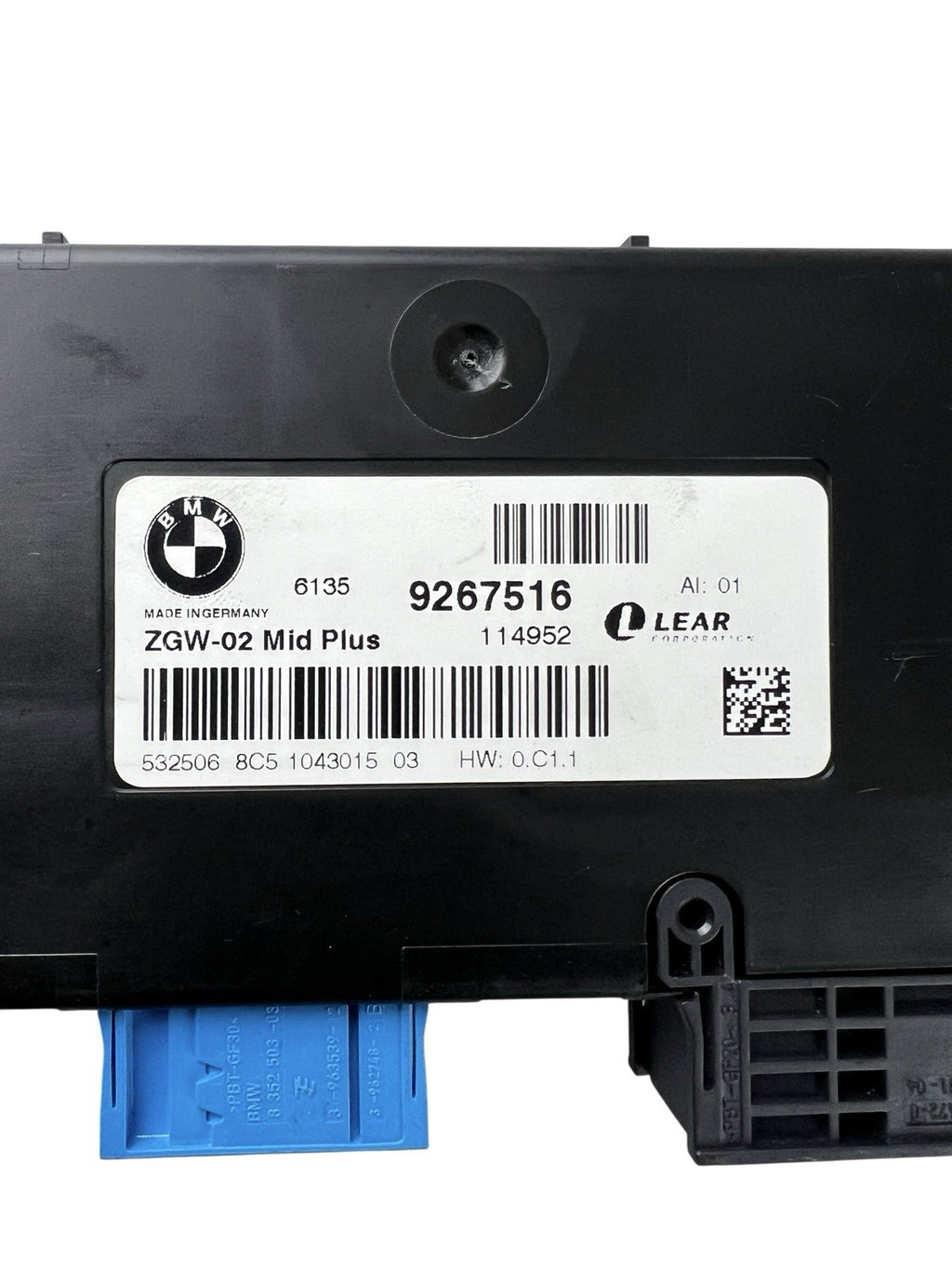 2012 BMW 535i 550i 528i F07 Central Gateway Module 9267516 OEM