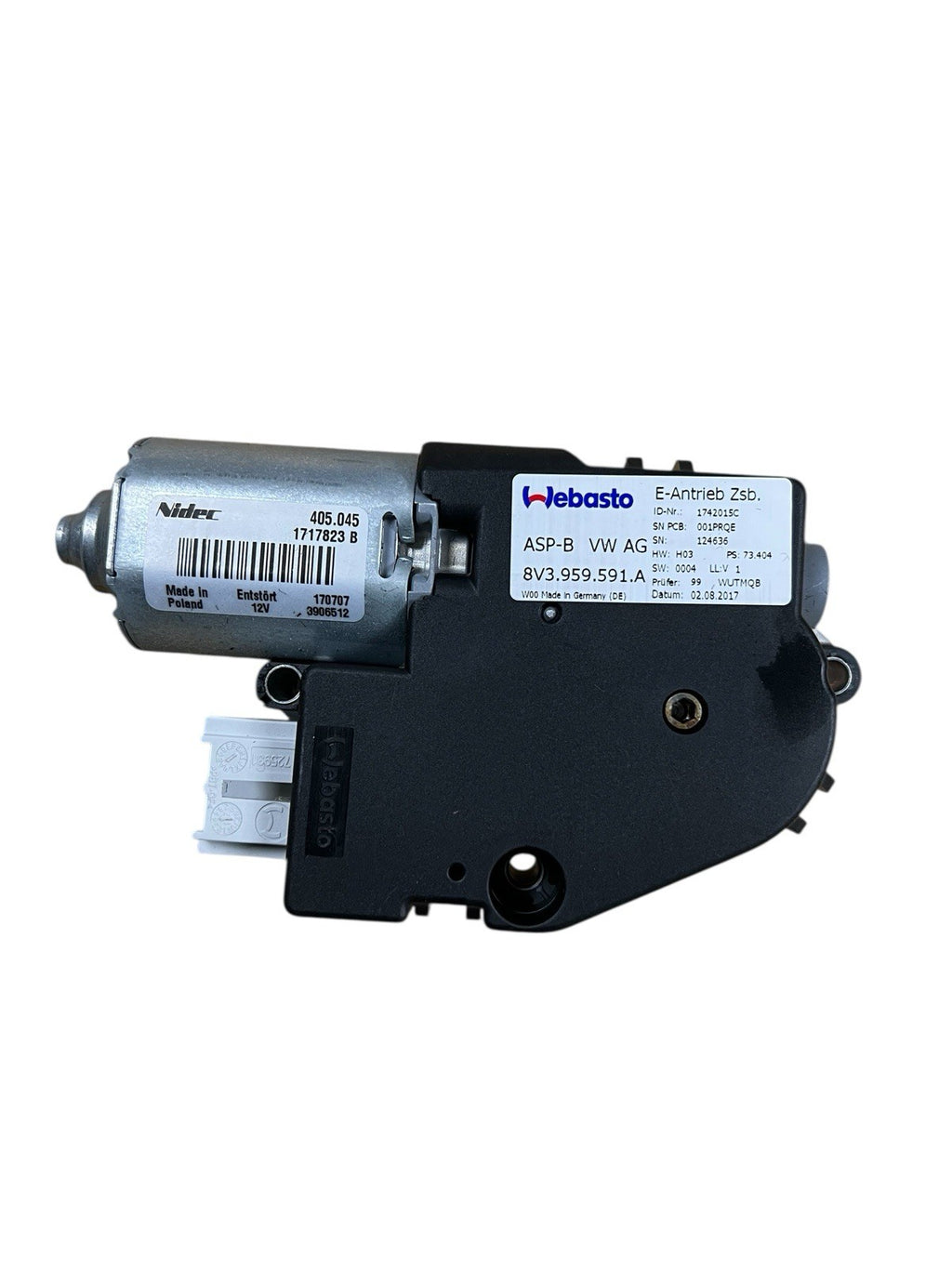 ✅ 2015-2020 Audi A3 S3 RS3 Panoramic Sunroof SUN ROOF Motor OEM 8V3959591A