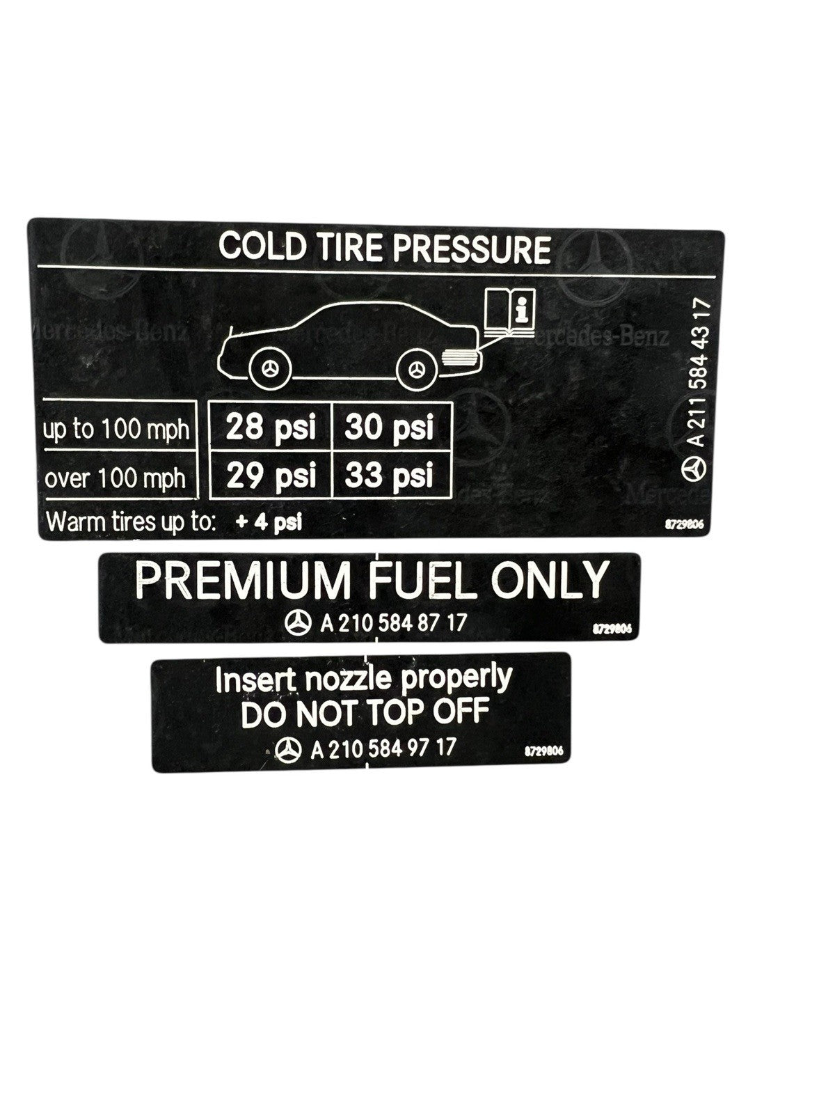 06 Mercedes-Benz E350 Fuel Gas Tank Door Flap Lid Cover OEM Black A2105849717