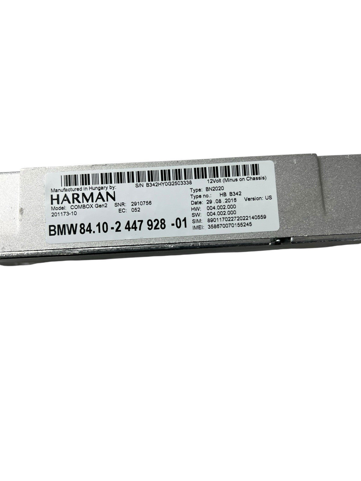 2010 to 2017 Bmw Bluetooth  Control Module Computer Telematics OEM 244792801