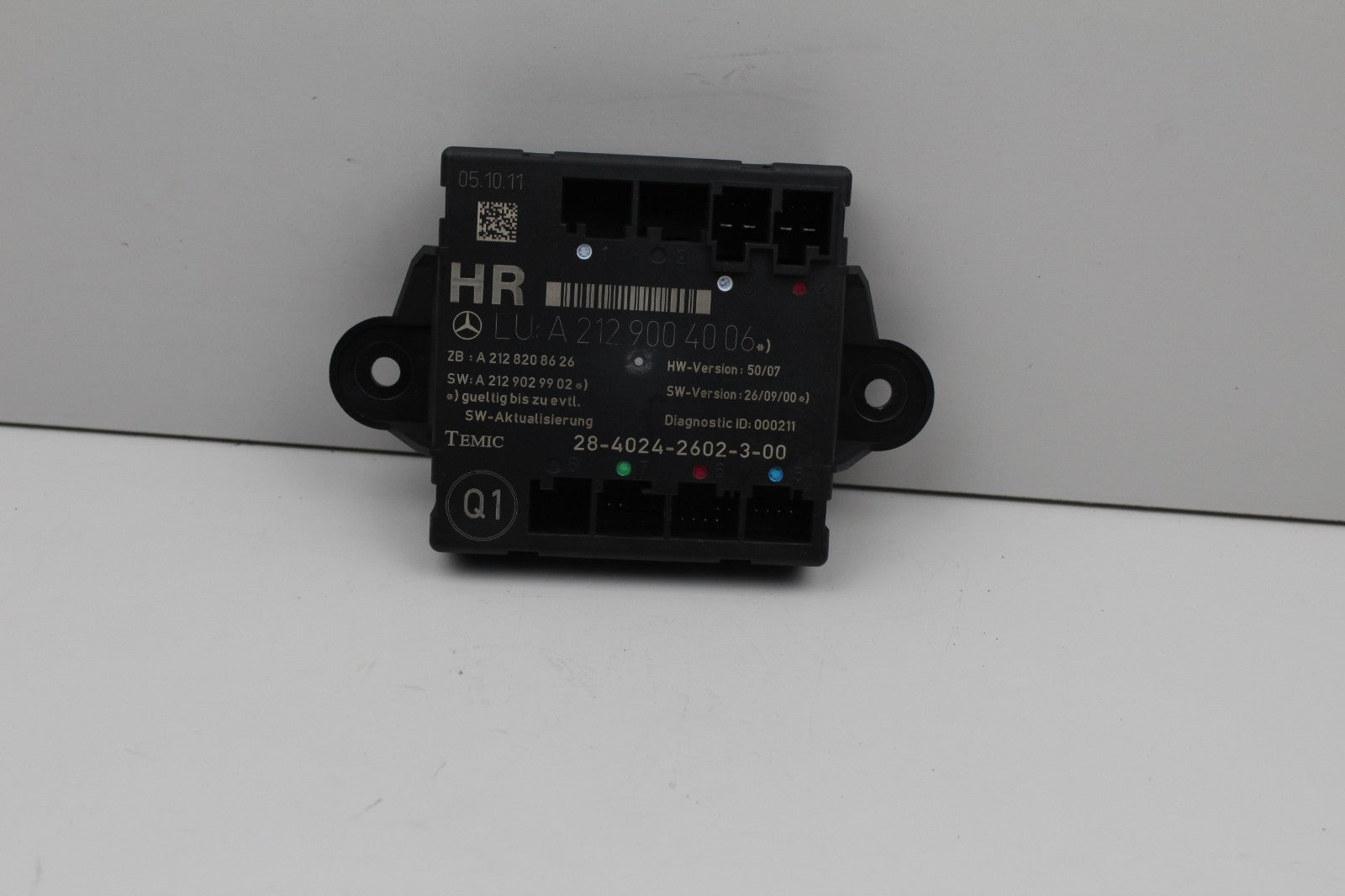 2008-18 MERCEDES E350 REAR RIGHT SIDE DOOR CONTROL MODULE A2129004006 OEM 