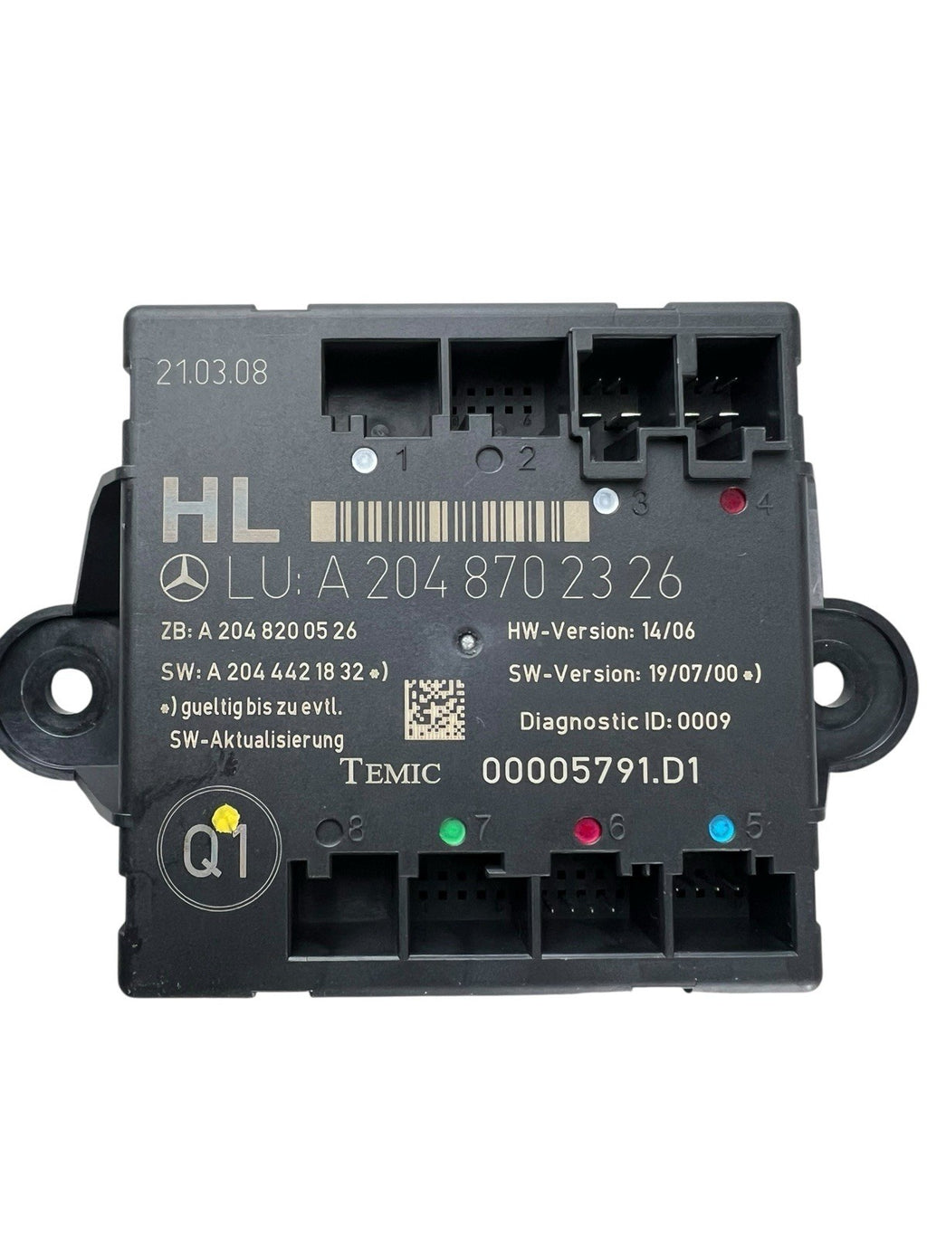 ✅2008–2010 MERCEDES W204 C300 C350 REAR LEFT DOOR CONTROL MODULE OEM A2048702326