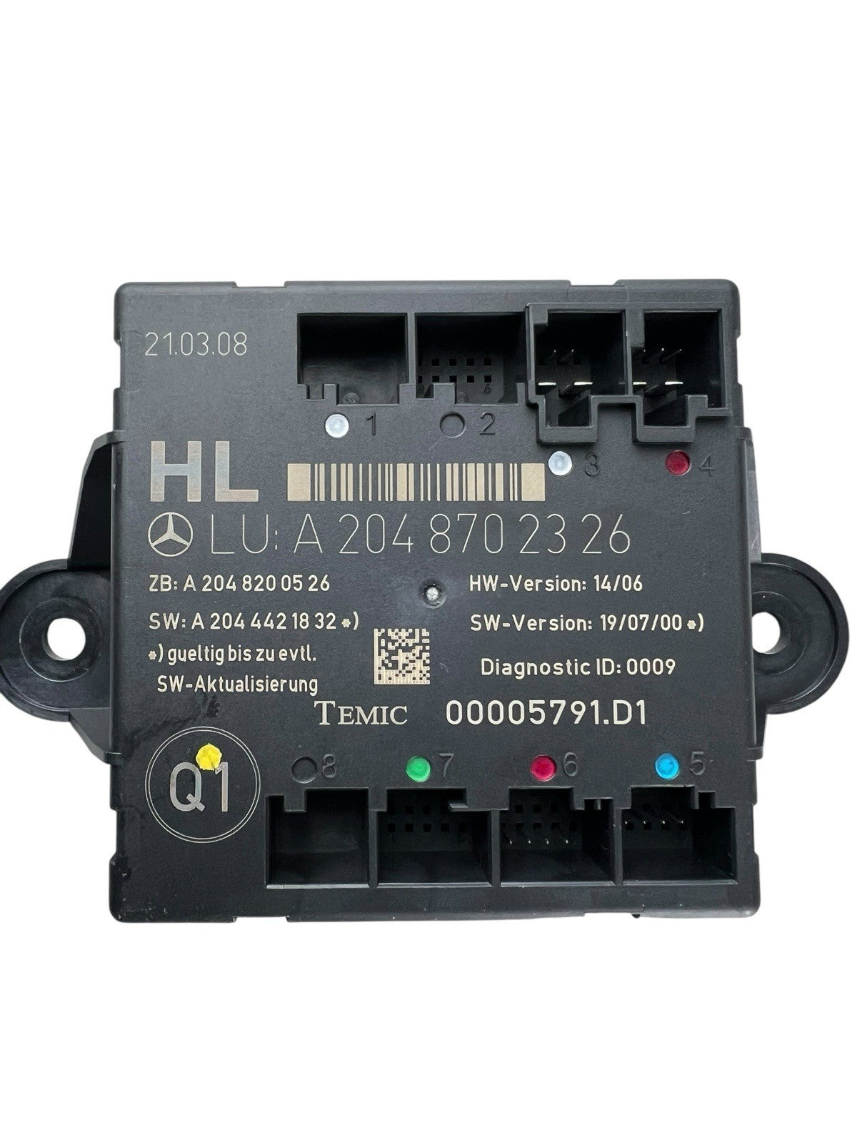 ✅2008–2010 MERCEDES W204 C300 C350 REAR LEFT DOOR CONTROL MODULE OEM A2048702326