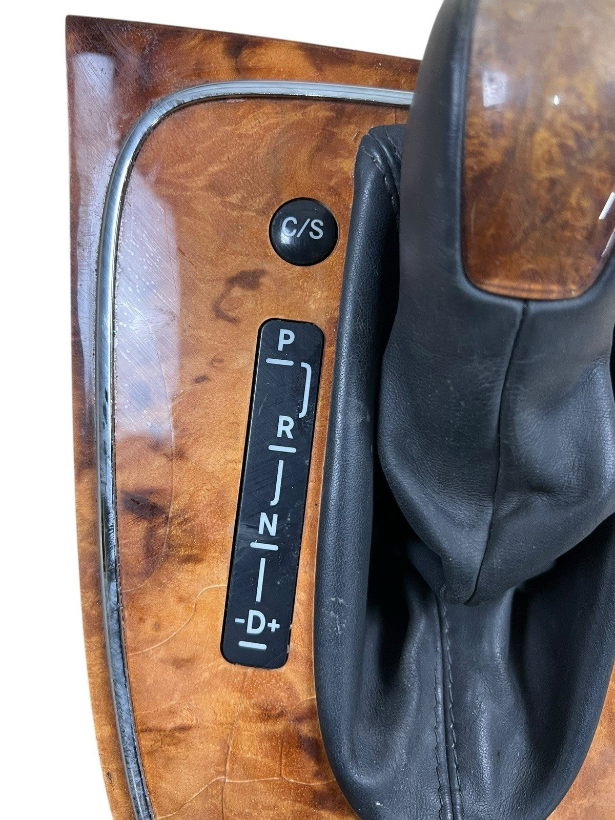 03-06 E350 W211 E320  Mercedes Benz Shifter Knob Cover Bezel Trim Selector Wood