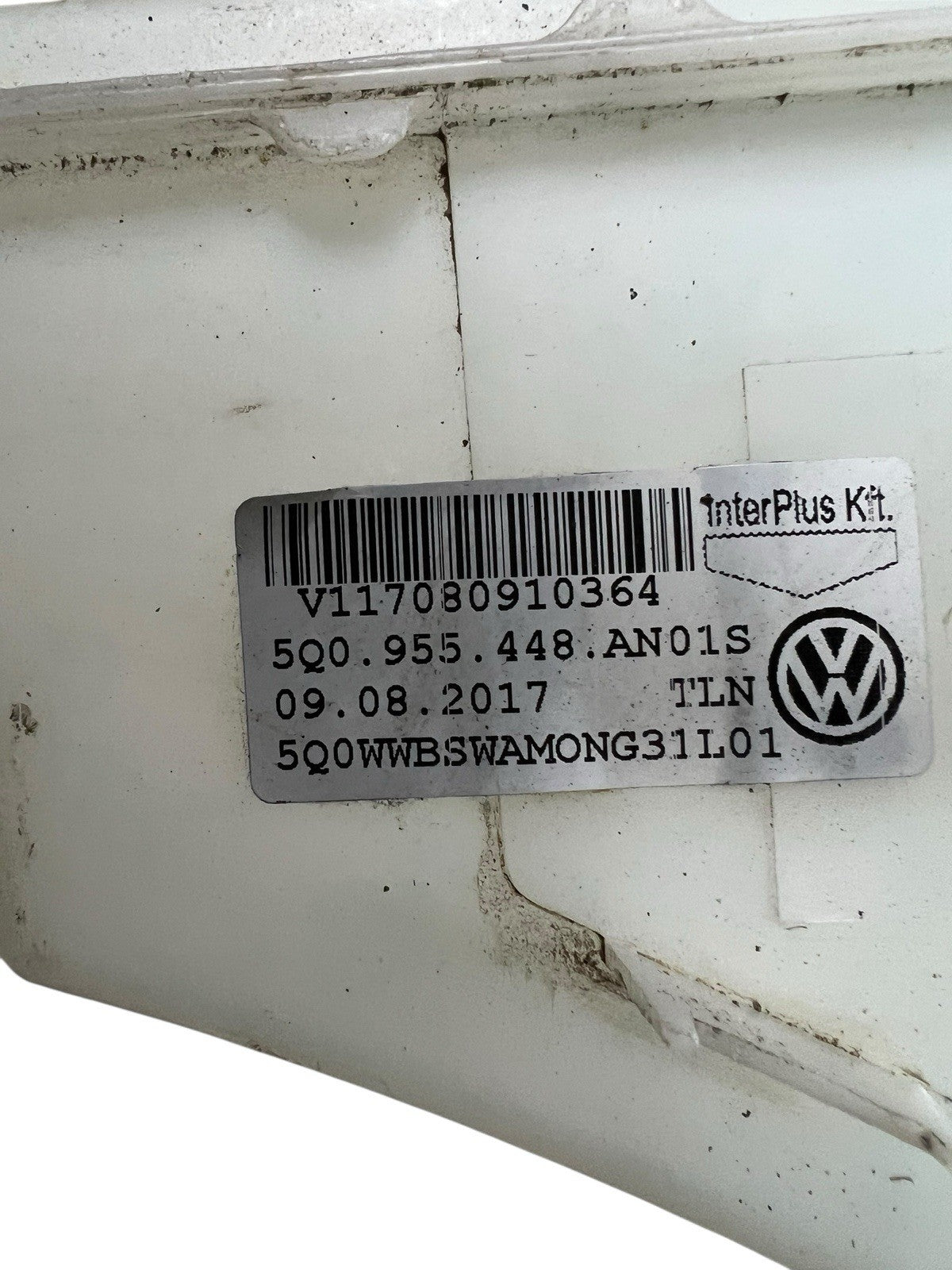 2015 - 2020 Audi Volkswagen Lower Washer Water Fluid Reservoir Storage Container