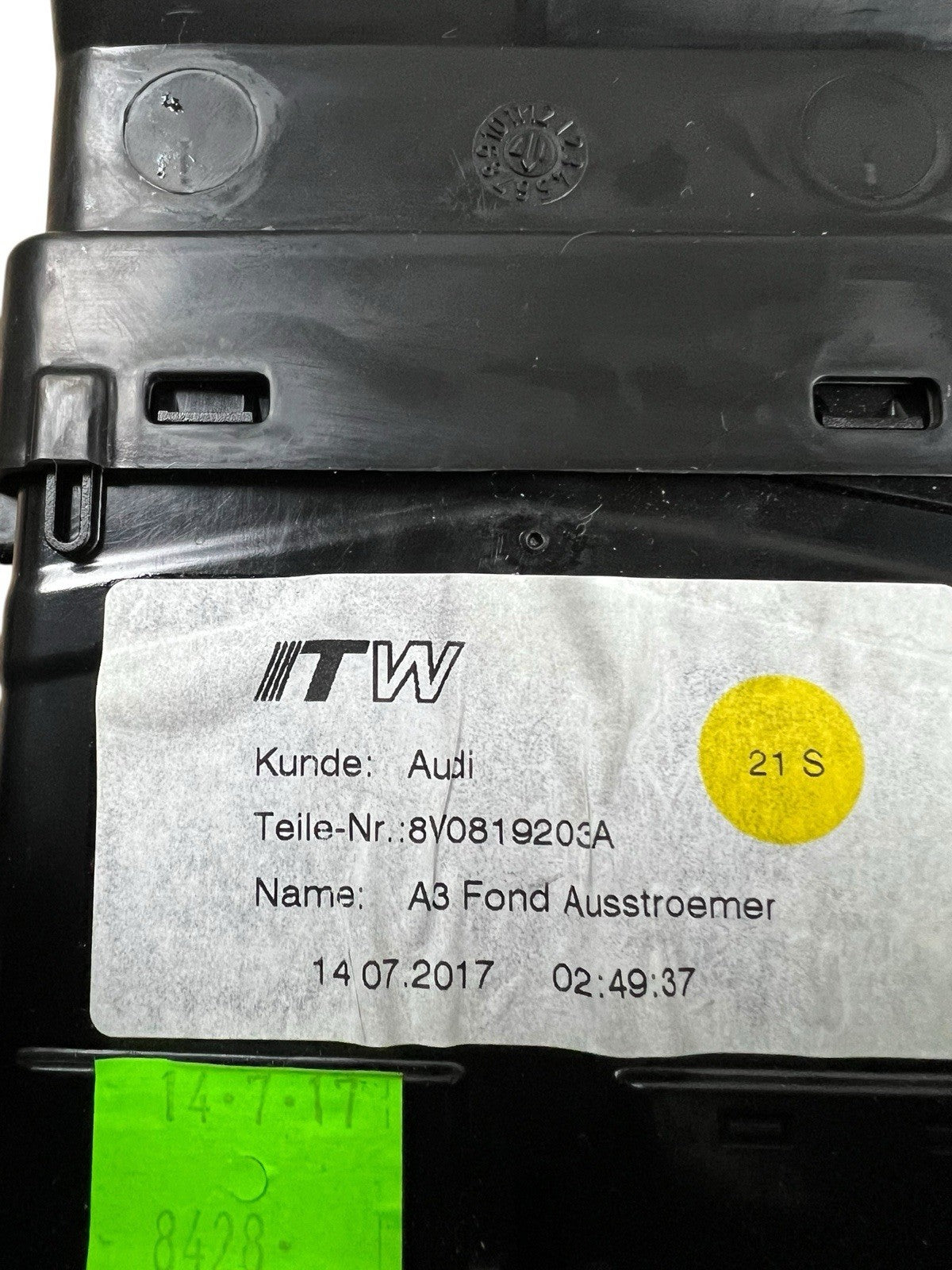 2015-20 AUDI A3  Rear Vent Heat / Air Conditioning OEM  8V0819203