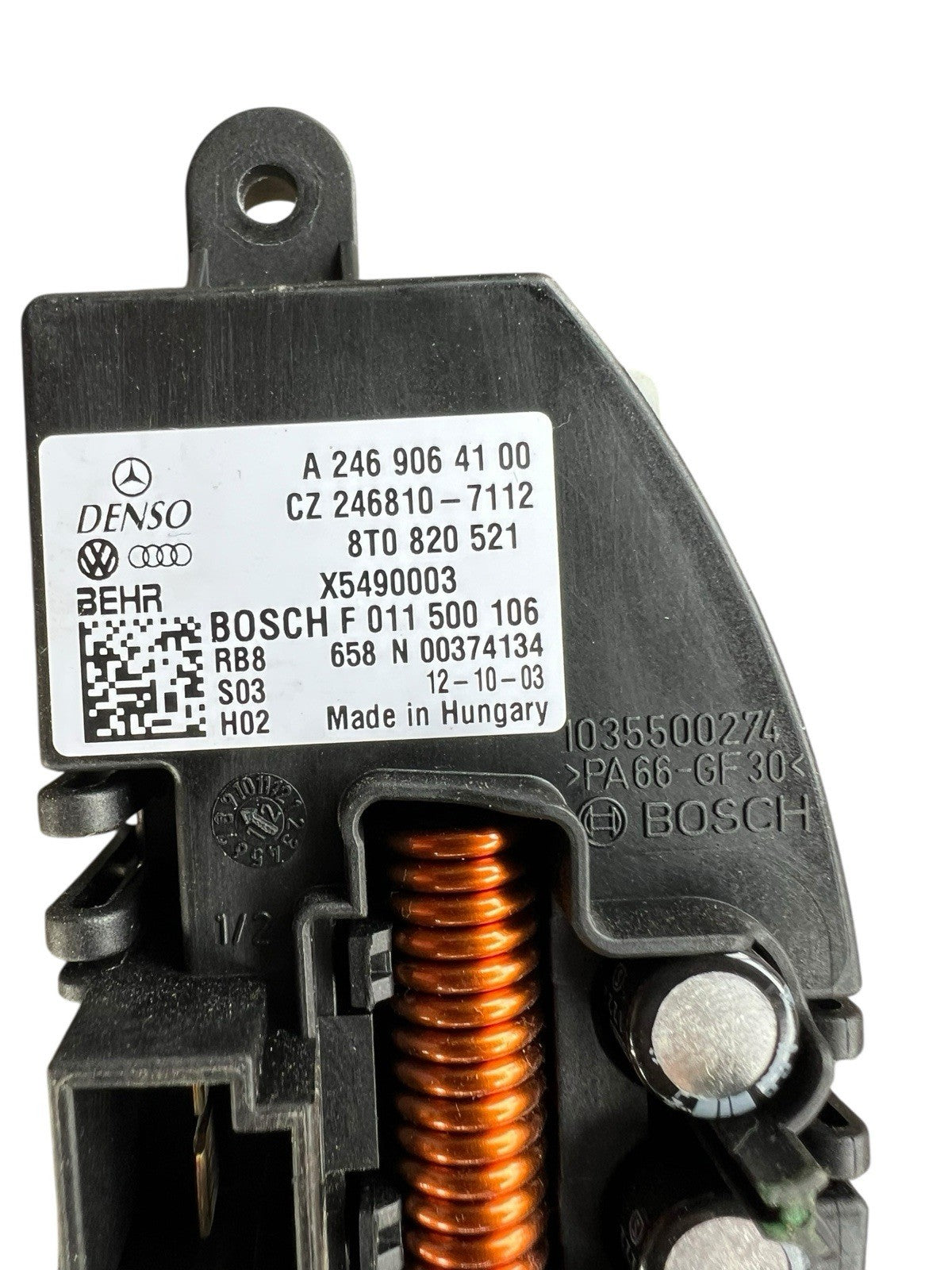 2013-2017 AUDI Q5 A5 S5 A4 A/C HEATER BLOWER MOTOR RESISTOR 8T0 820 521 A OEM