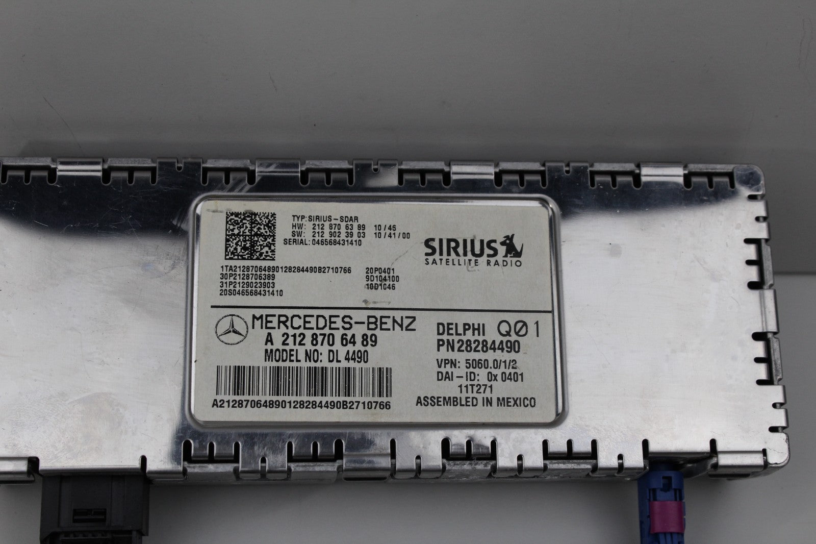 2010-13 MERCEDES E350 SATELLITE RADIO RECEVIER MODULE OEM A2128706489