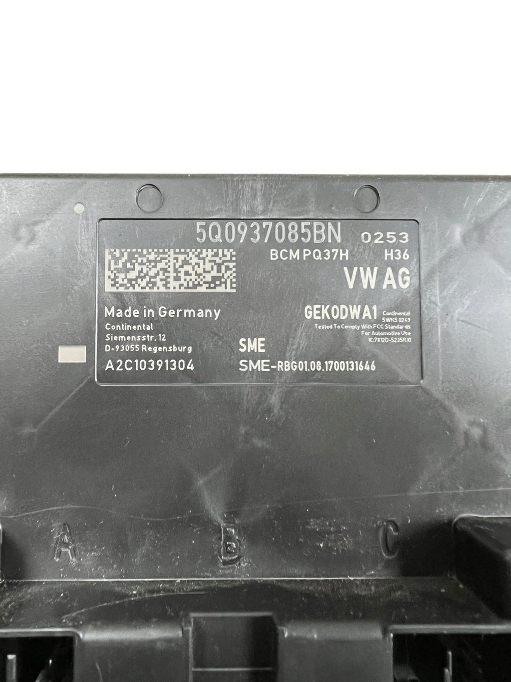 2017-2020 Audi A3 Body BCM Control Module Unit OEM 5Q0937085BN
