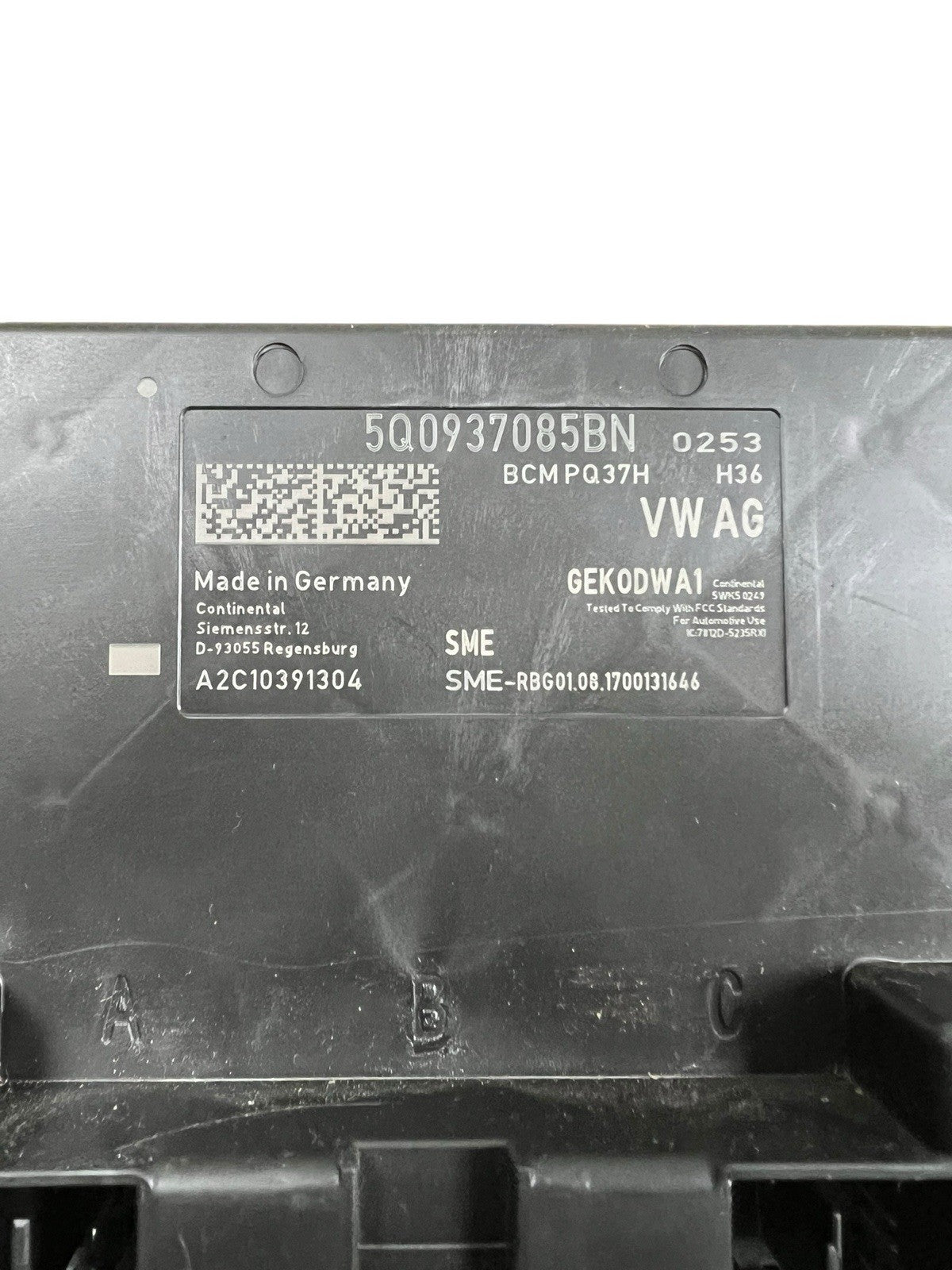 2017-2020 Audi A3 Body BCM Control Module Unit OEM 5Q0937085BN