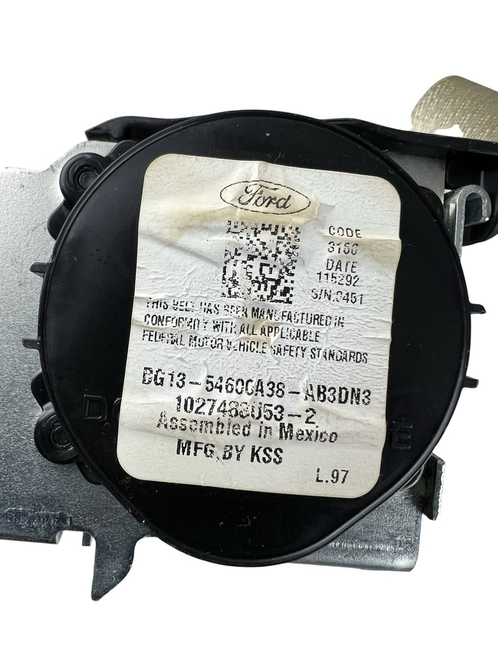 ✅13-19 FORD TAURUS REAR CENTER SEAT BELT RETRACTOR OEM DG1354600A38AB3DN3
