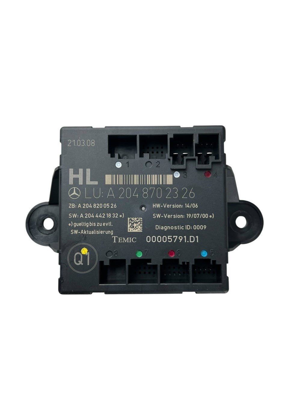 ✅2008–2010 MERCEDES W204 C300 C350 REAR LEFT DOOR CONTROL MODULE OEM A2048702326